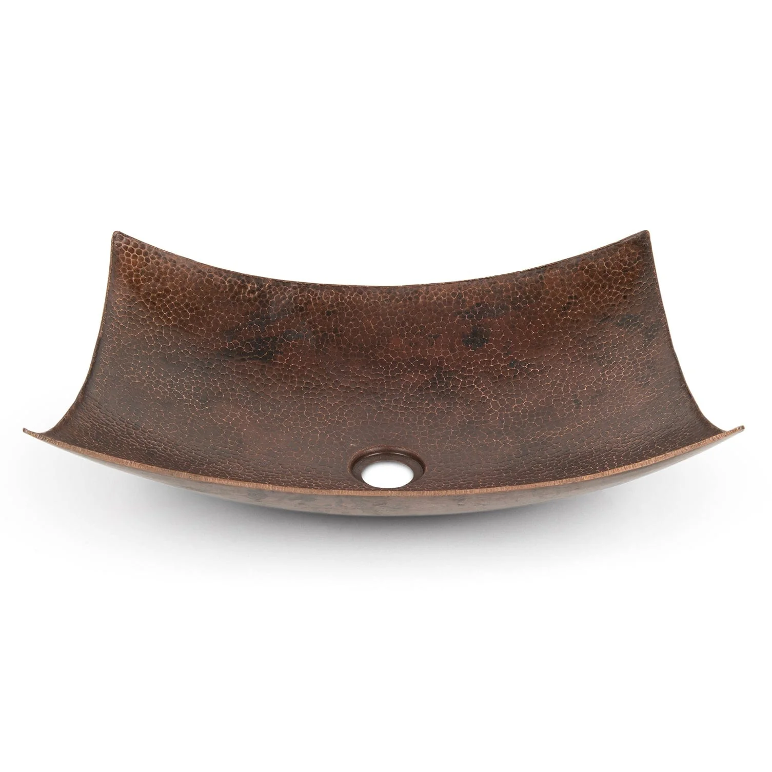 1595-18-rectangle-modern-slope-hammered-copper-sink-3.webp 18" Rectangle Modern Slope Hammered Copper Sink