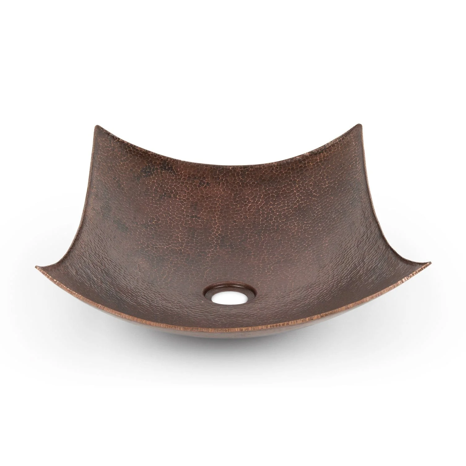 1595-18-rectangle-modern-slope-hammered-copper-sink-4.webp 18" Rectangle Modern Slope Hammered Copper Sink