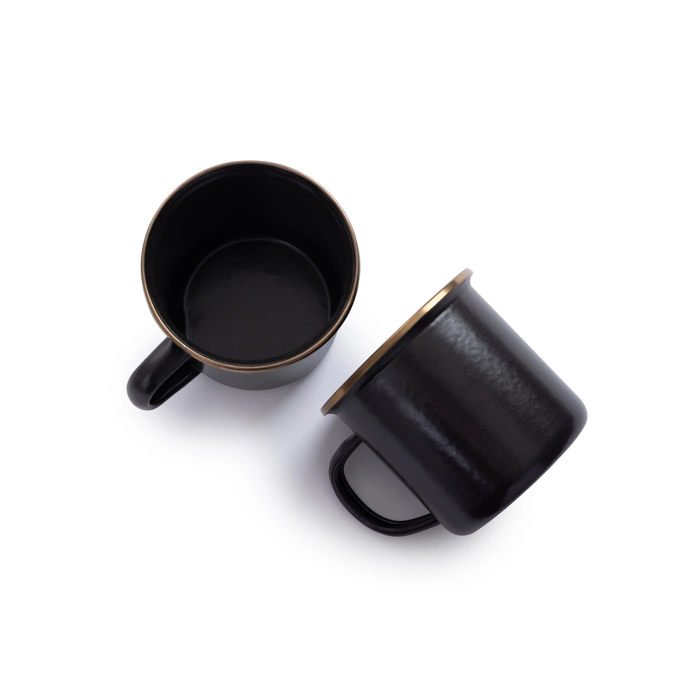 Enamel Cup Set Charcoal Indoor/Outdoor