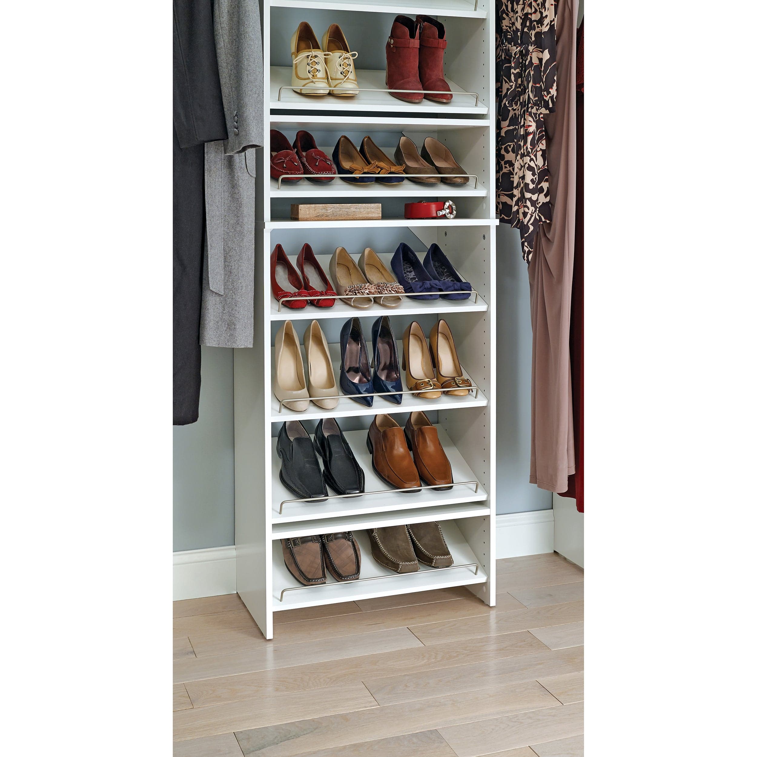 1625-suitesymphony-25-w-angled-shoe-shelves-pure-white-2.jpg SuiteSymphony 25" W Angled Shoe Shelves, Pure White