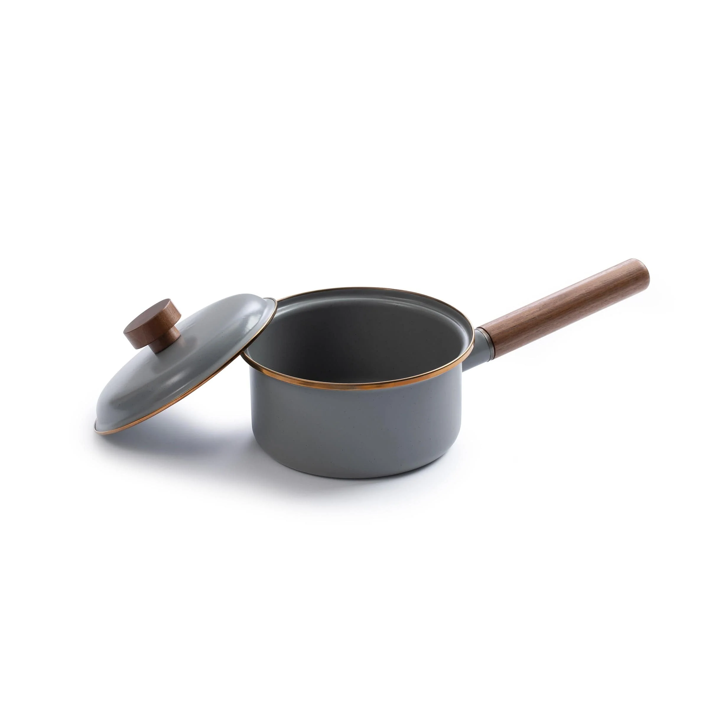 Enamel Saucepan Slate Gray Indoor/Outdoor