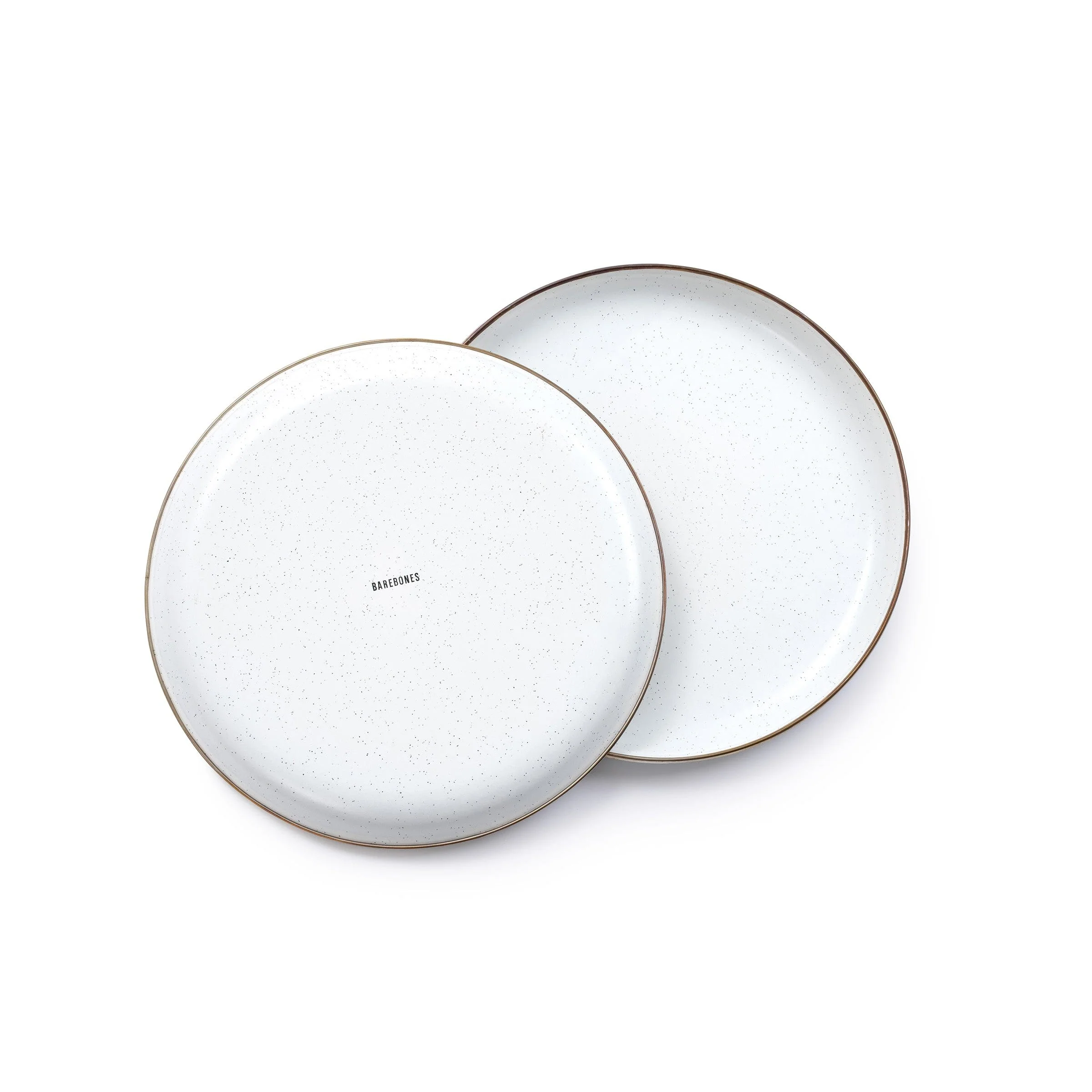 Enamel Deep Plate Set Eggshell Indoor/Outdoor