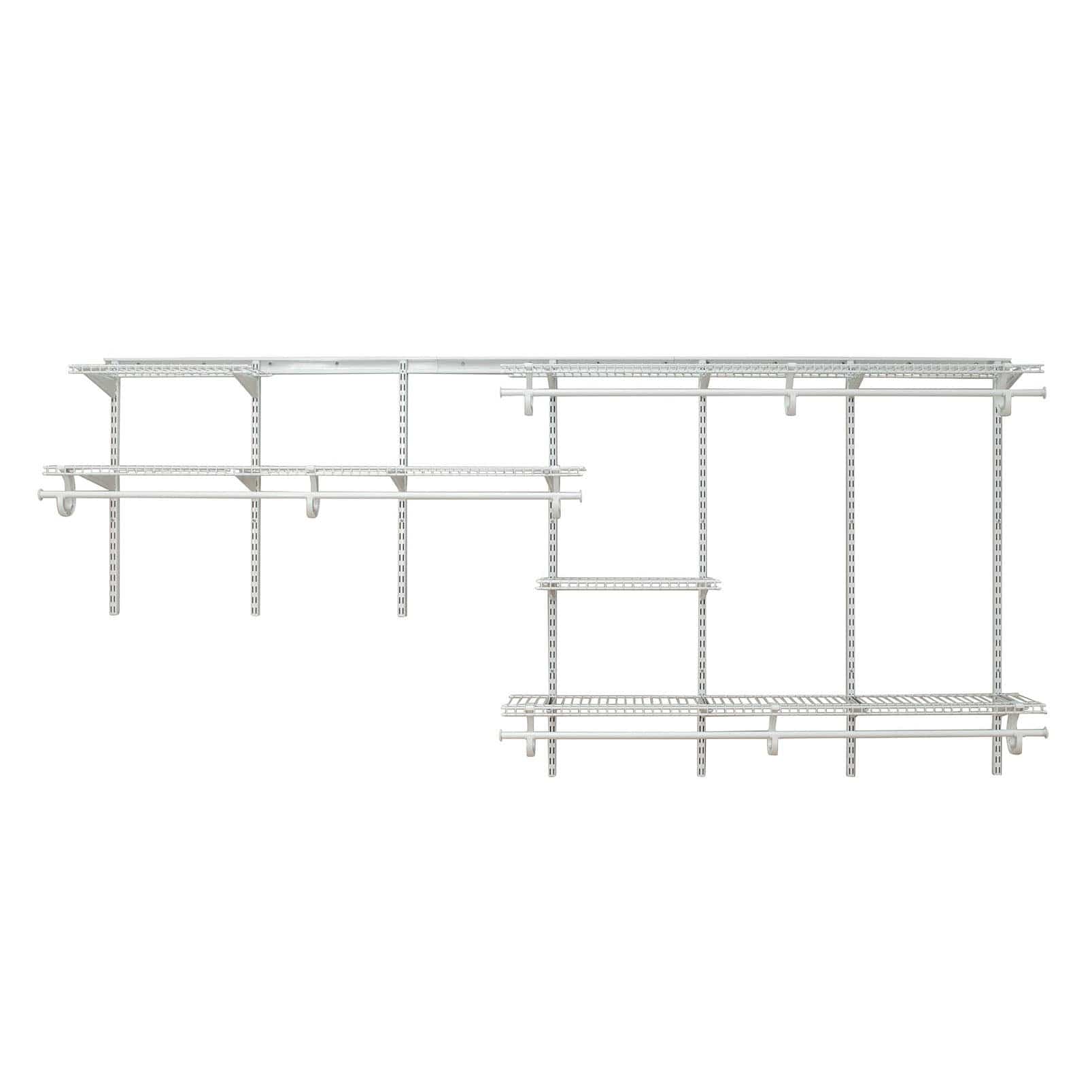 ShelfTrack Adjustable Closet Organizer 7' - 10' W, White