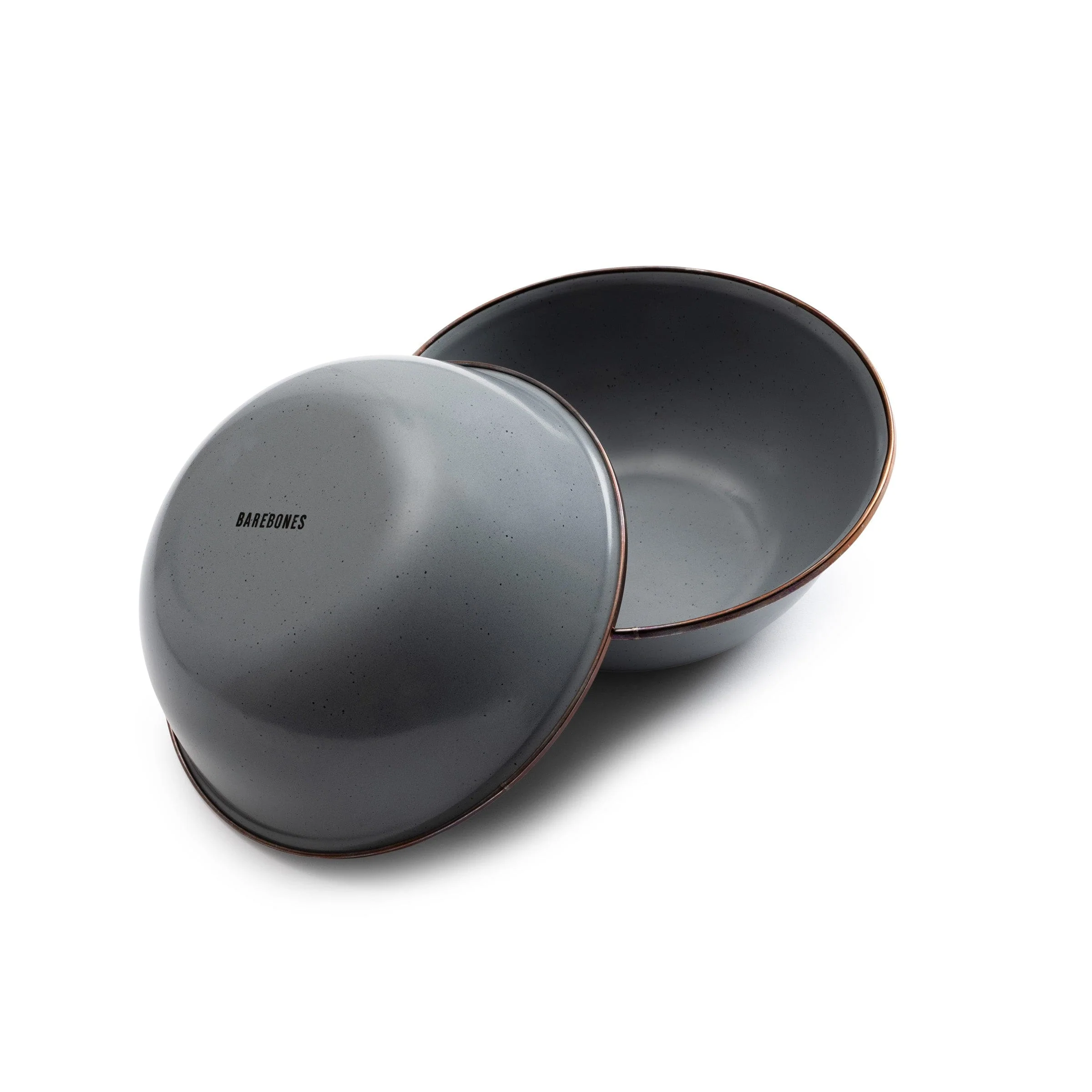 Enamel Bowl Set Slate Gray Indoor/Outdoor
