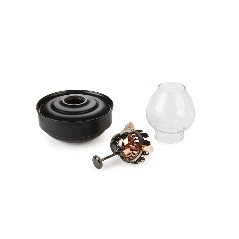 Nautical-Style Oil Lamp Kit - Painted Black/Black Chrome