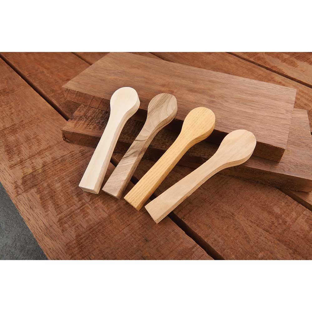 Mini Spoon Blank Set - Cherry, Basswood, Mulberry and Walnut - 4 Piece