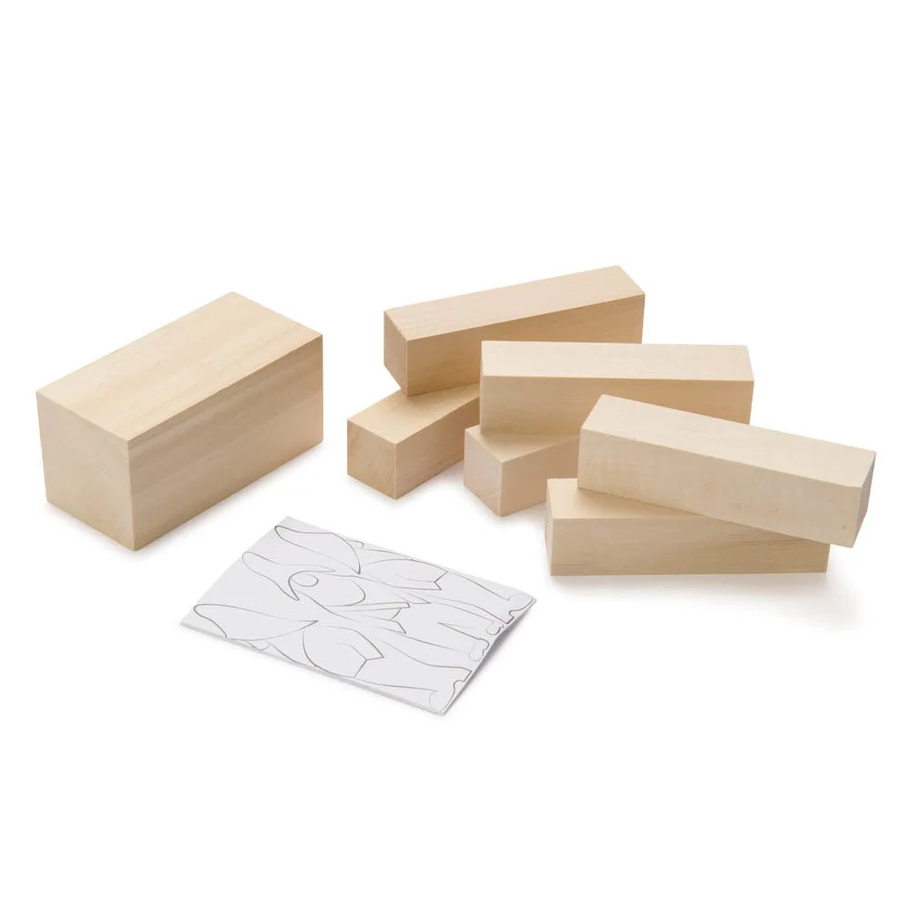 Basswood Carving Block Kit - 7 Piece