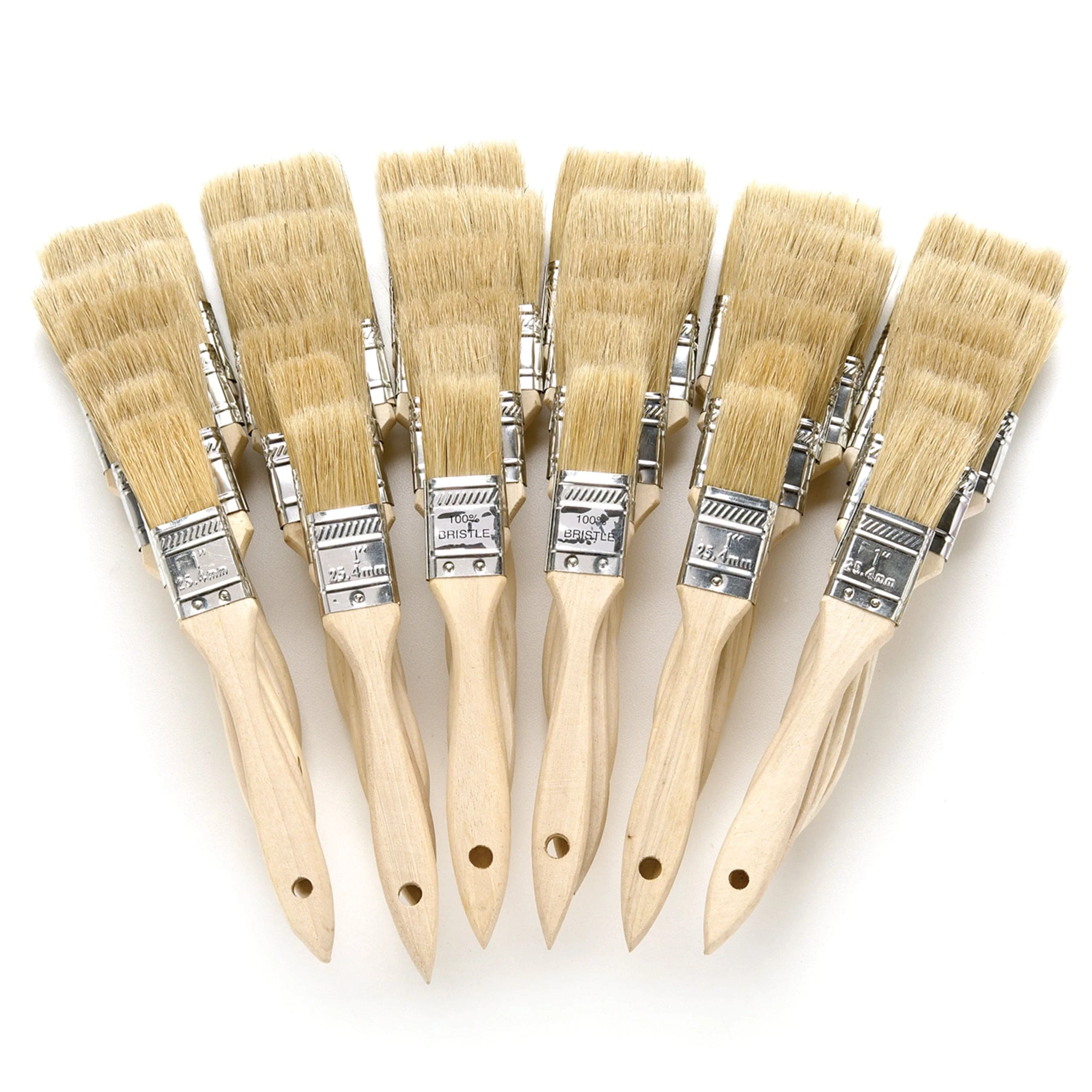 White China Bristle Brush Set - 36 Piece
