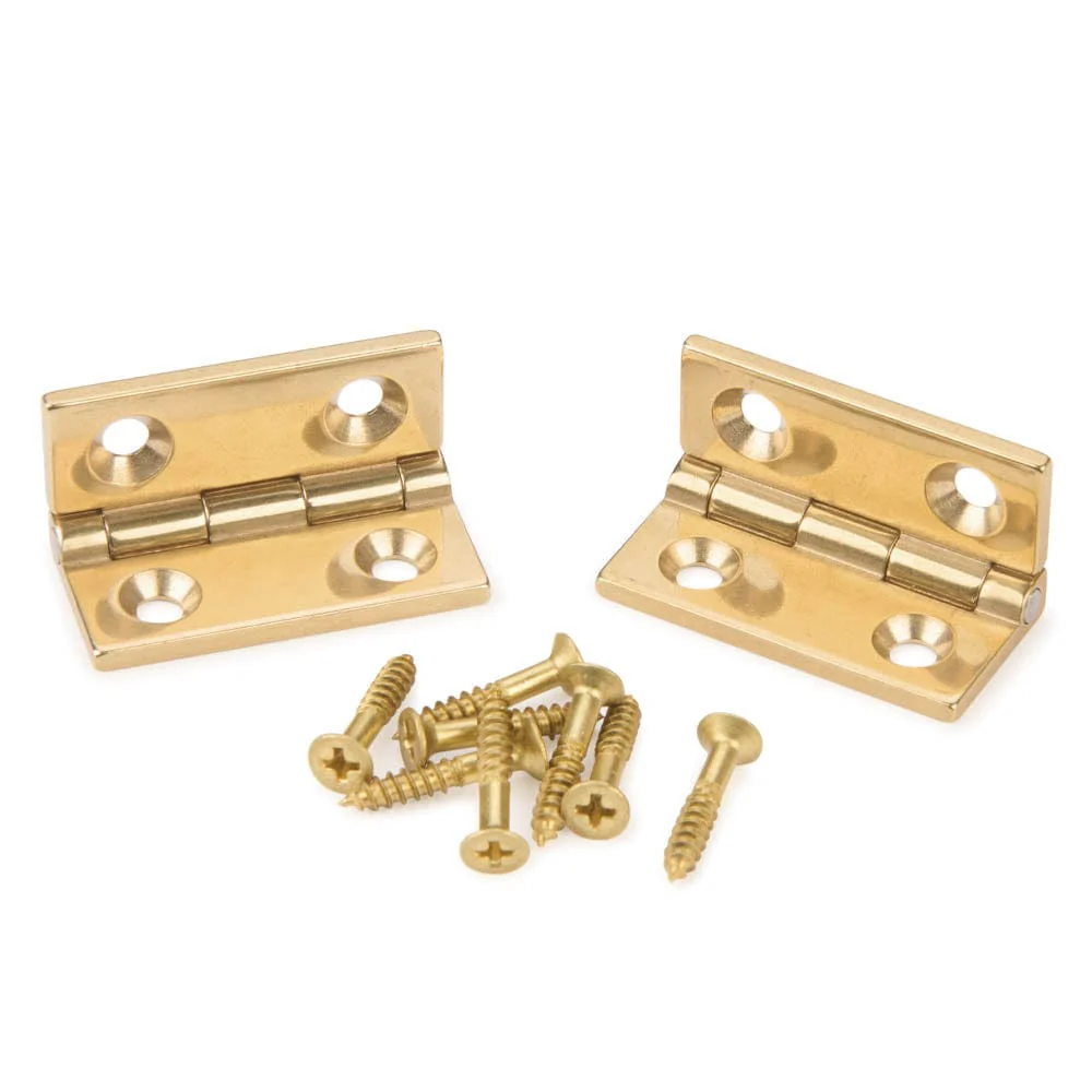 Brass Box Hinge - 1 Pair