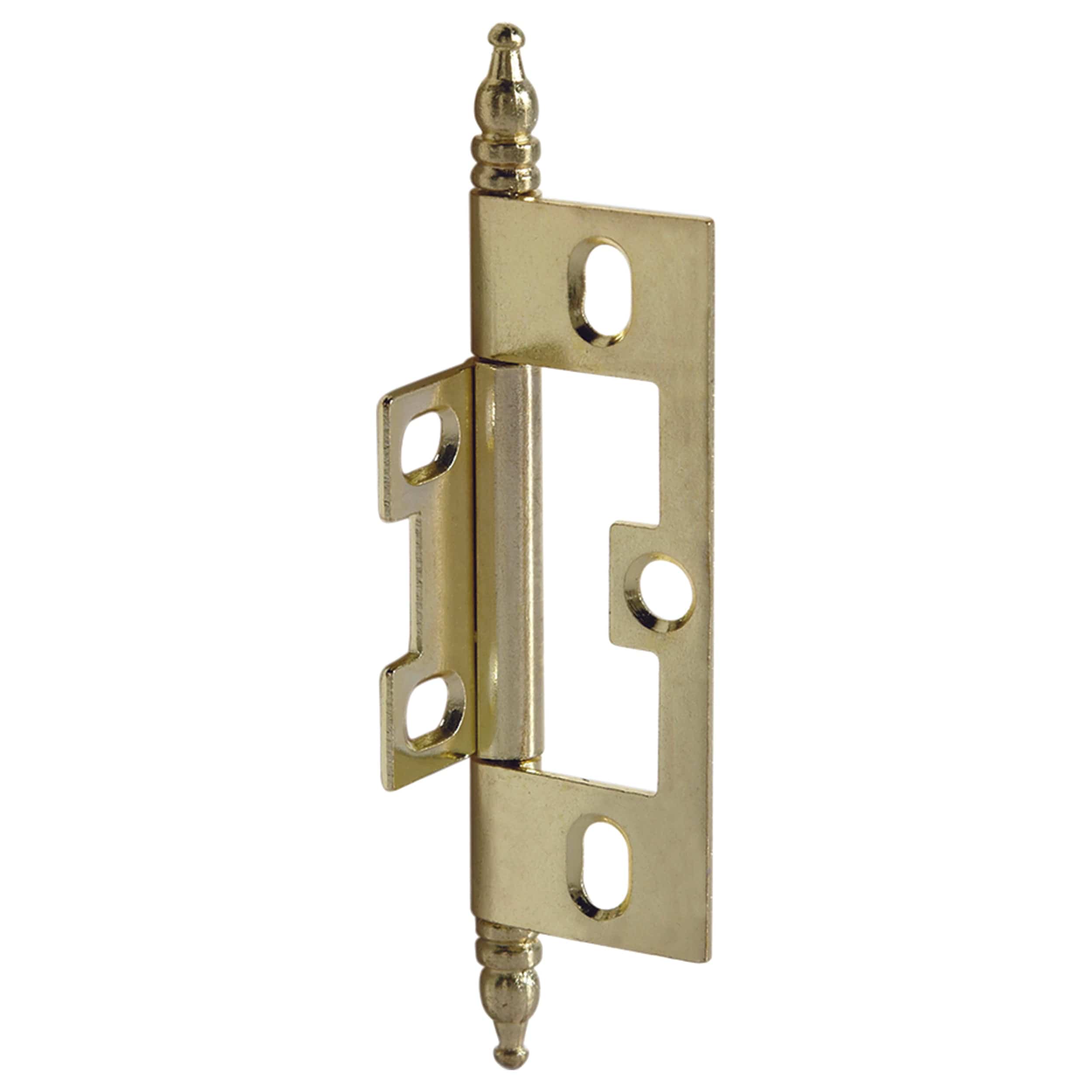 Solid Brass Non-Mortise Butt Hinge with Finial