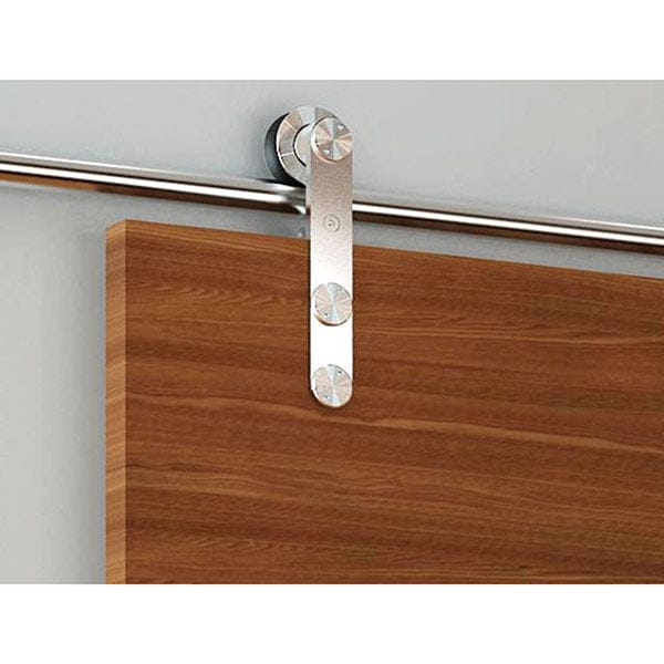 Stainless Steel Decorative Sliding-Rolling Wooden Barn Door Hardware Kit - DOOR NOT INCLUDED