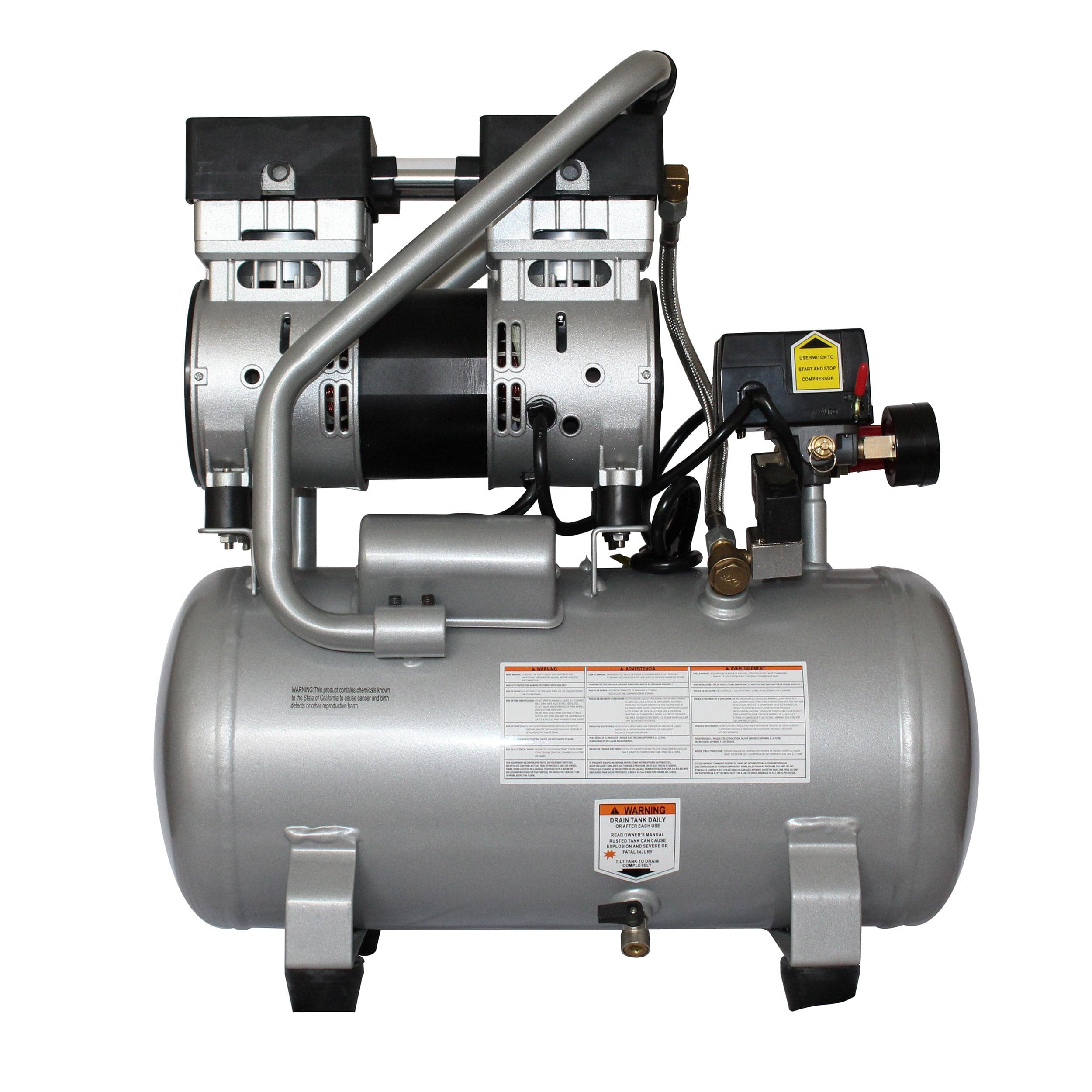 4.7 Gallon Oil-Free Steel Tank Air Compressor - 1 HP