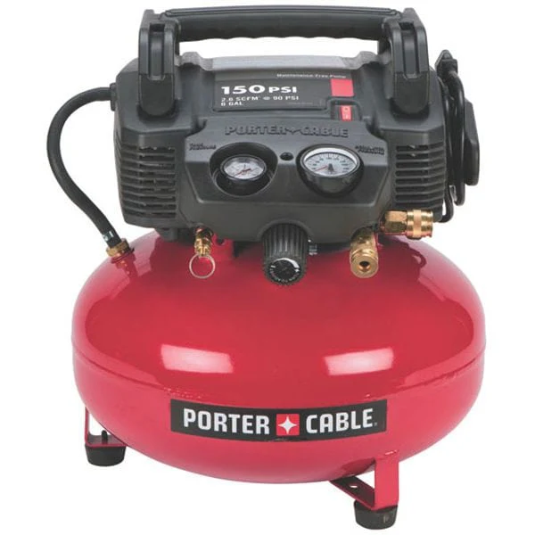 6 Gallon Oil-Free Pancake Air Compressor - 4/5 HP - 150 PSI