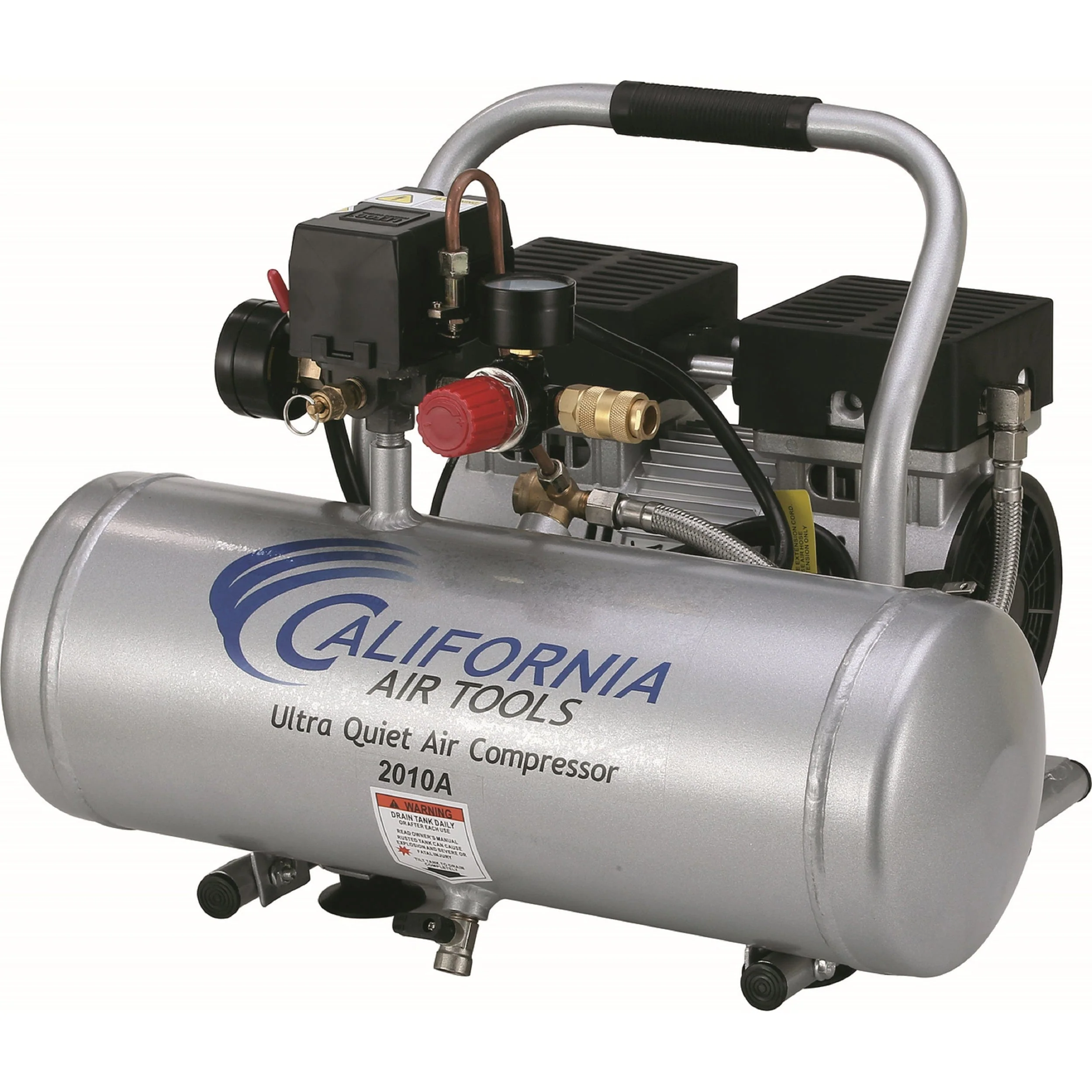 1HP 2 Gallon Oil-Free Aluminum Tank Air Compressor - Ultra Quiet