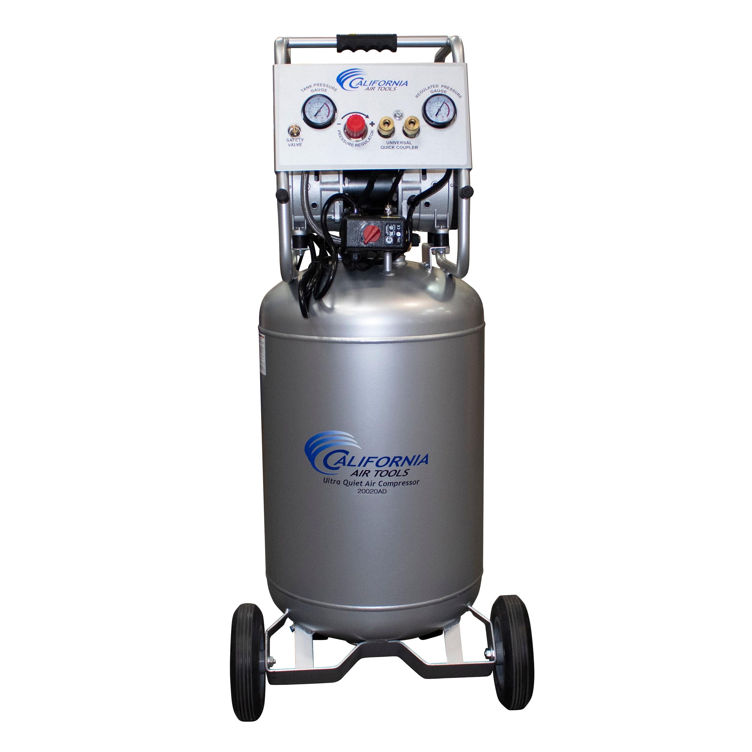 2HP 220V 20 Gallon Oil-Free Steel Tank Air Compressor with Auto Drain Valve