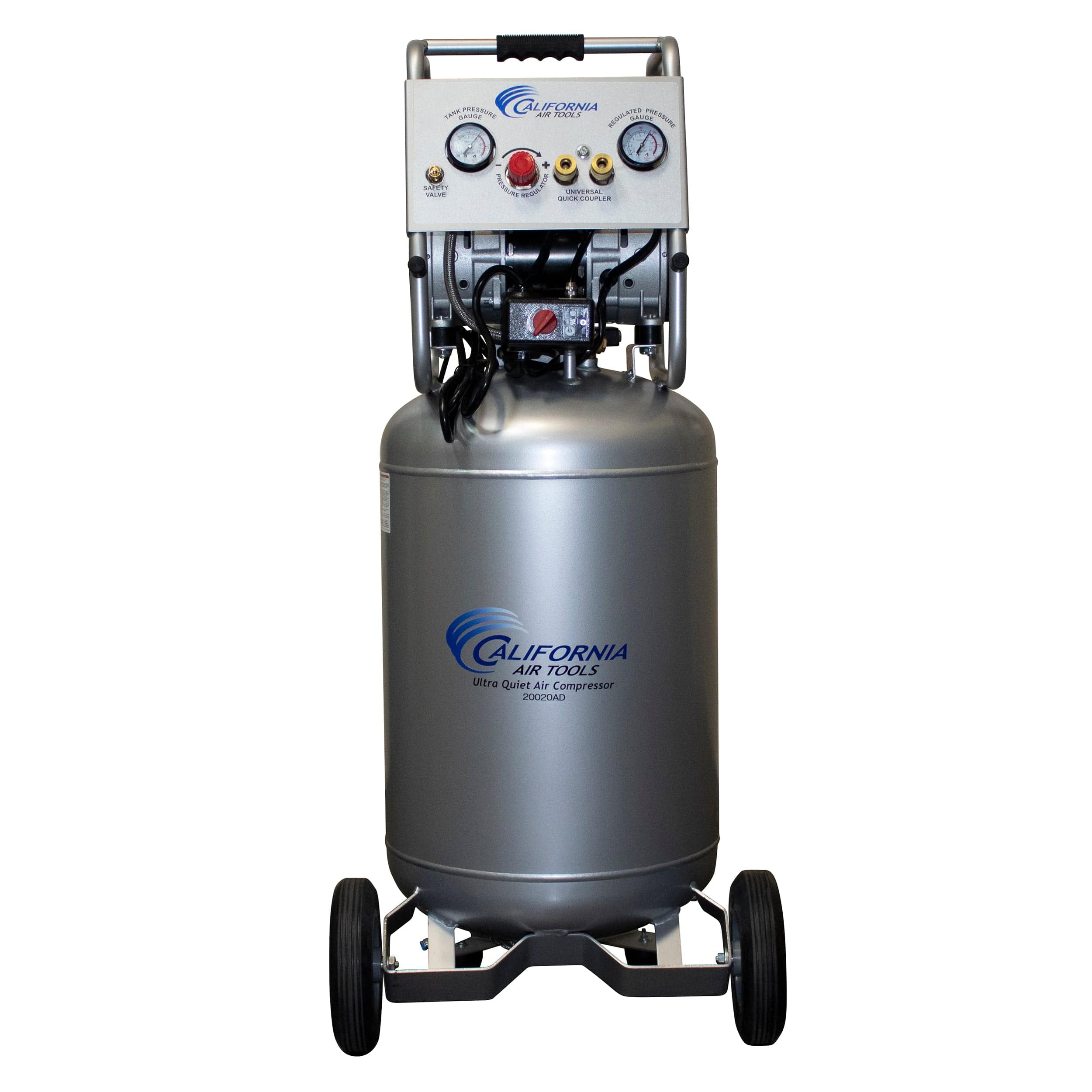 2HP 220V 20 Gallon Oil-Free Steel Tank Air Compressor with Auto Drain Valve