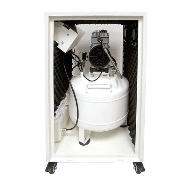 1HP 8 Gallon Oil-Free Steel Tank Air Compressor in Soundproof Cabinet