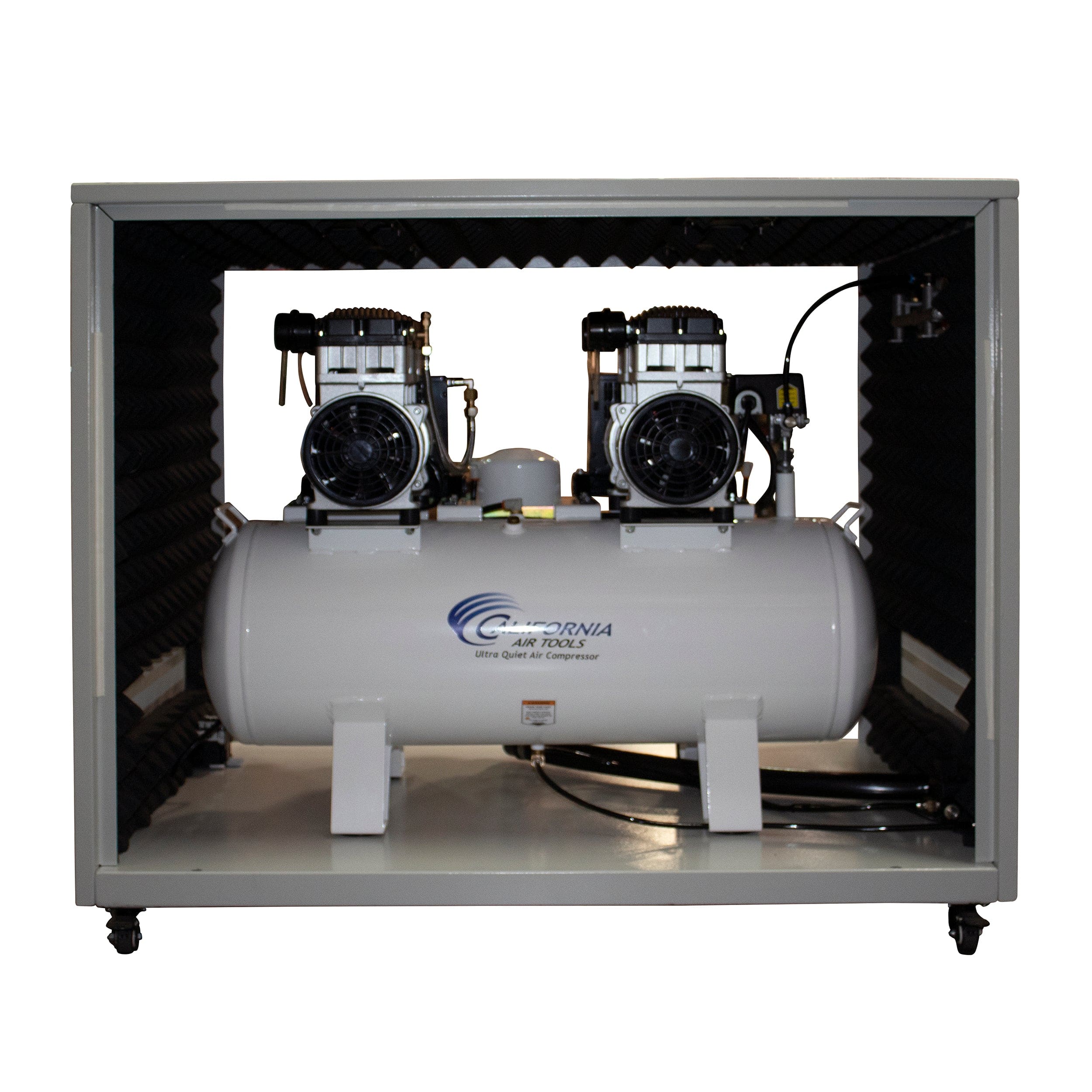 4HP 20 Gallon Oil-Free Compressor with Air Drying System and Auto Drain Valve in Soundproof Cabinet